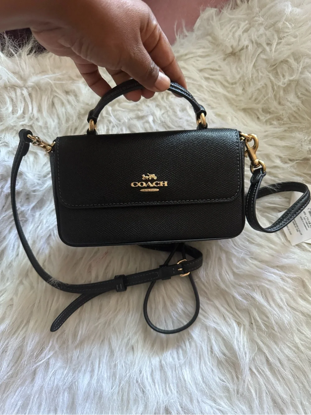 Coach Mini Josie Top Handle Crossbody Bag Black